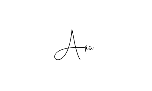 How to make Alia  name signature. Use Andilay-7BmLP style for creating short signs online. This is the latest handwritten sign. Alia  signature style 4 images and pictures png