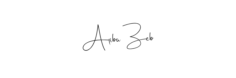 Create a beautiful signature design for name Aliba Zeb. With this signature (Andilay-7BmLP) fonts, you can make a handwritten signature for free. Aliba Zeb signature style 4 images and pictures png