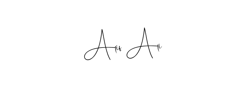 Alif Ali stylish signature style. Best Handwritten Sign (Andilay-7BmLP) for my name. Handwritten Signature Collection Ideas for my name Alif Ali. Alif Ali signature style 4 images and pictures png