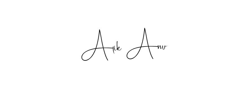 This is the best signature style for the Alik Anu name. Also you like these signature font (Andilay-7BmLP). Mix name signature. Alik Anu signature style 4 images and pictures png