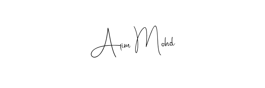 The best way (Andilay-7BmLP) to make a short signature is to pick only two or three words in your name. The name Alim Mohd include a total of six letters. For converting this name. Alim Mohd signature style 4 images and pictures png