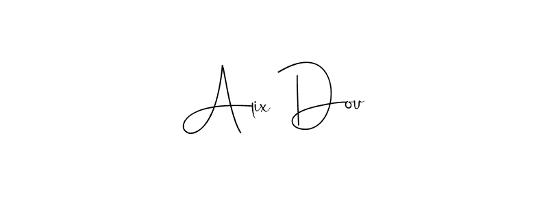 The best way (Andilay-7BmLP) to make a short signature is to pick only two or three words in your name. The name Alix Dou include a total of six letters. For converting this name. Alix Dou signature style 4 images and pictures png