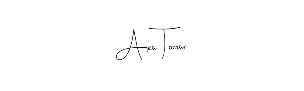 Design your own signature with our free online signature maker. With this signature software, you can create a handwritten (Andilay-7BmLP) signature for name Alka Tomar. Alka Tomar signature style 4 images and pictures png