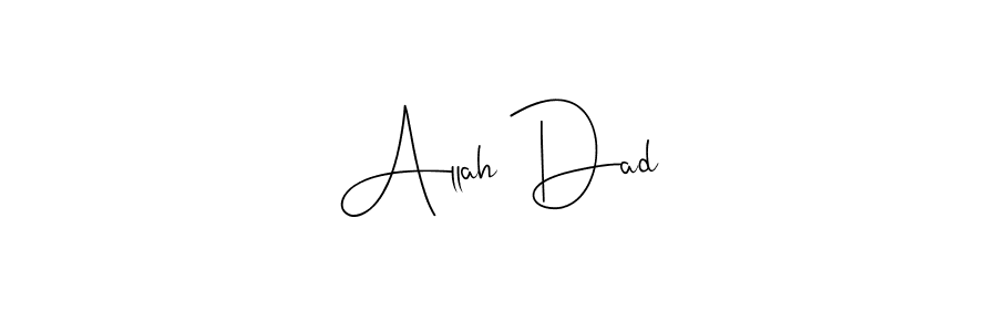 Make a beautiful signature design for name Allah Dad. With this signature (Andilay-7BmLP) style, you can create a handwritten signature for free. Allah Dad signature style 4 images and pictures png