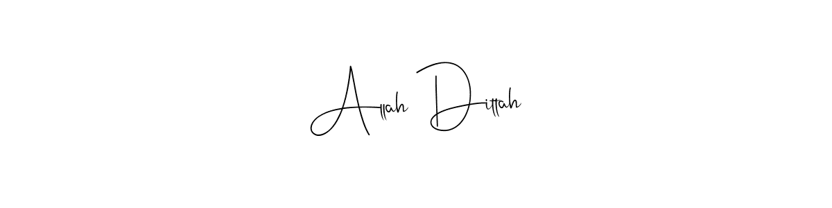 Design your own signature with our free online signature maker. With this signature software, you can create a handwritten (Andilay-7BmLP) signature for name Allah Dittah. Allah Dittah signature style 4 images and pictures png
