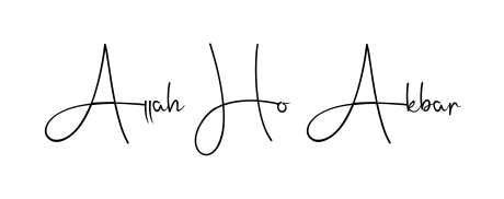 Make your name Allah Ho Akbar memorable on every contract using Andilay-7BmLP autograph style. Instant transparent background export available. Allah Ho Akbar signature style 4 images and pictures png