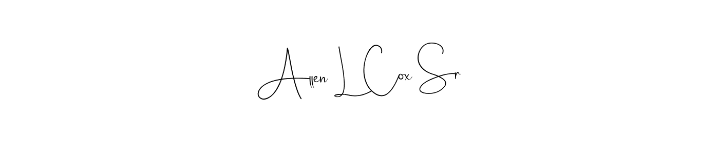 How to Draw Allen L Cox Sr signature style? Andilay-7BmLP is a latest design signature styles for name Allen L Cox Sr. Allen L Cox Sr signature style 4 images and pictures png