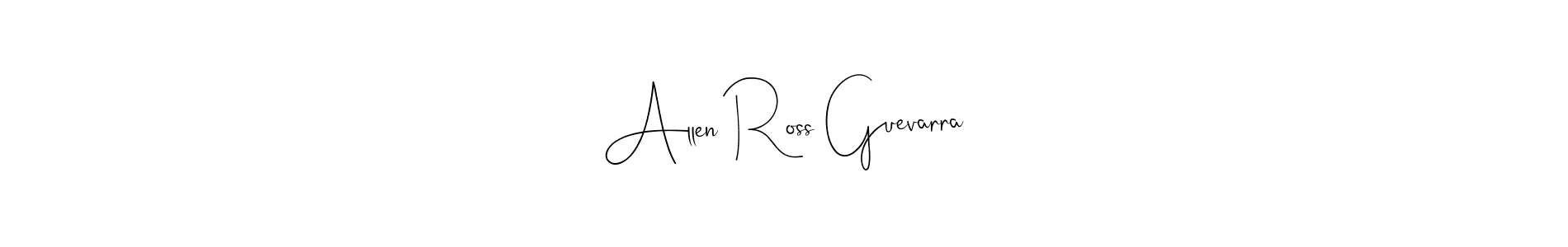 How to make Allen Ross Guevarra name signature. Use Andilay-7BmLP style for creating short signs online. This is the latest handwritten sign. Allen Ross Guevarra signature style 4 images and pictures png