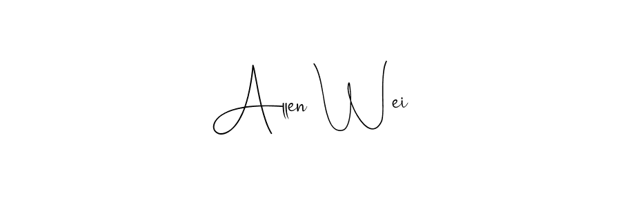 You can use this online signature creator to create a handwritten signature for the name Allen Wei. This is the best online autograph maker. Allen Wei signature style 4 images and pictures png