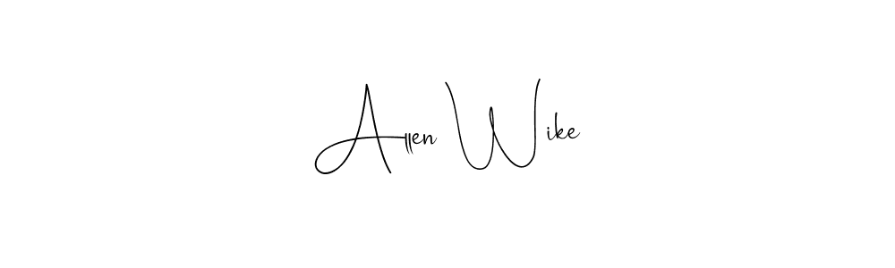 Make a beautiful signature design for name Allen Wike. Use this online signature maker to create a handwritten signature for free. Allen Wike signature style 4 images and pictures png