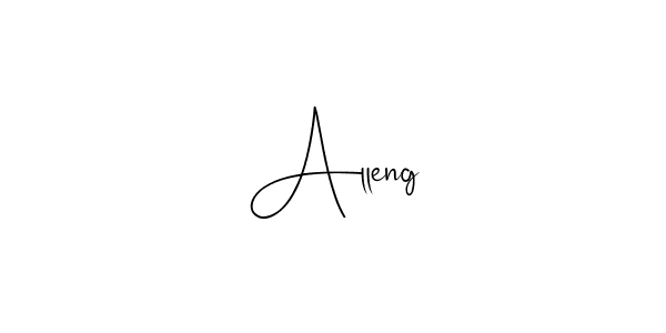 Make a beautiful signature design for name Alleng. Use this online signature maker to create a handwritten signature for free. Alleng signature style 4 images and pictures png