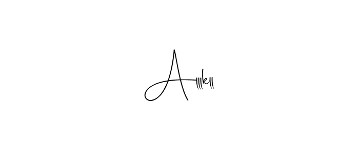 You should practise on your own different ways (Andilay-7BmLP) to write your name (Alllkll) in signature. don't let someone else do it for you. Alllkll signature style 4 images and pictures png