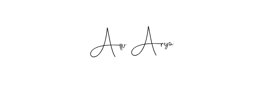 The best way (Andilay-7BmLP) to make a short signature is to pick only two or three words in your name. The name Allu Arya include a total of six letters. For converting this name. Allu Arya signature style 4 images and pictures png