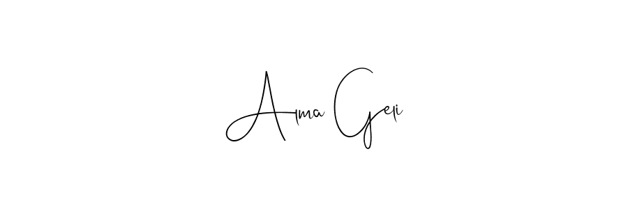 You should practise on your own different ways (Andilay-7BmLP) to write your name (Alma Geli) in signature. don't let someone else do it for you. Alma Geli signature style 4 images and pictures png