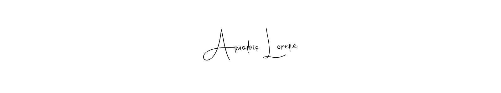 Make a beautiful signature design for name Almalbis Lorelie. Use this online signature maker to create a handwritten signature for free. Almalbis Lorelie signature style 4 images and pictures png