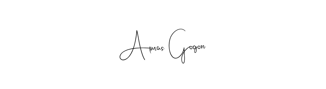 if you are searching for the best signature style for your name Almas Gogon. so please give up your signature search. here we have designed multiple signature styles  using Andilay-7BmLP. Almas Gogon signature style 4 images and pictures png