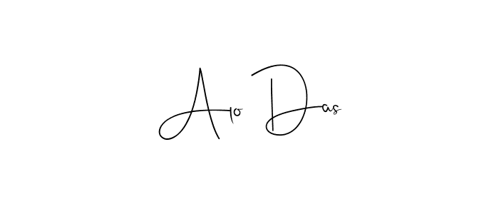 Use a signature maker to create a handwritten signature online. With this signature software, you can design (Andilay-7BmLP) your own signature for name Alo Das. Alo Das signature style 4 images and pictures png