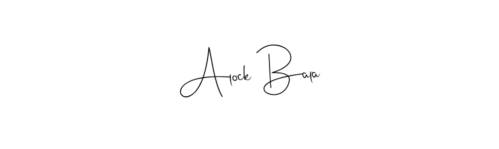 Design your own signature with our free online signature maker. With this signature software, you can create a handwritten (Andilay-7BmLP) signature for name Alock Bala. Alock Bala signature style 4 images and pictures png