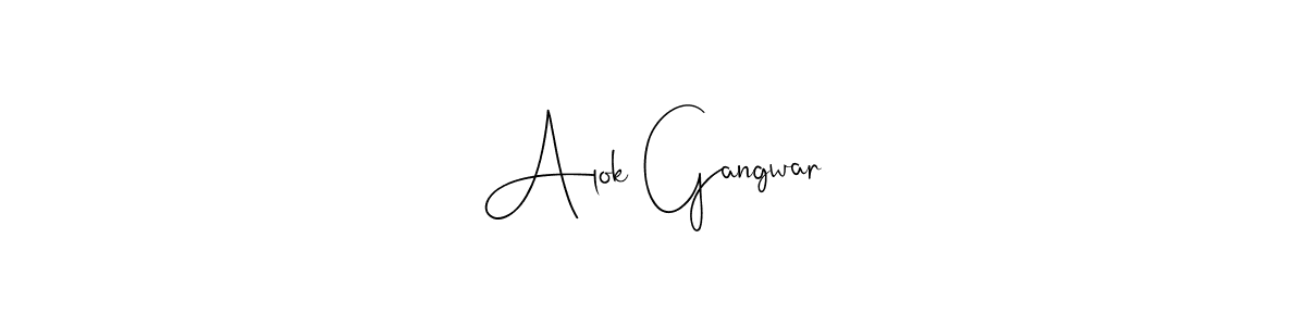 Make a beautiful signature design for name Alok Gangwar. Use this online signature maker to create a handwritten signature for free. Alok Gangwar signature style 4 images and pictures png