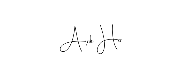 Design your own signature with our free online signature maker. With this signature software, you can create a handwritten (Andilay-7BmLP) signature for name Alok Ho. Alok Ho signature style 4 images and pictures png
