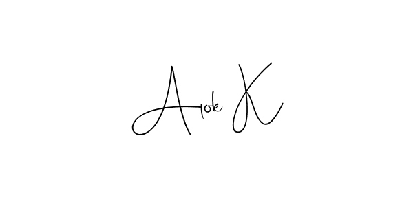 Make a short Alok K signature style. Manage your documents anywhere anytime using Andilay-7BmLP. Create and add eSignatures, submit forms, share and send files easily. Alok K signature style 4 images and pictures png