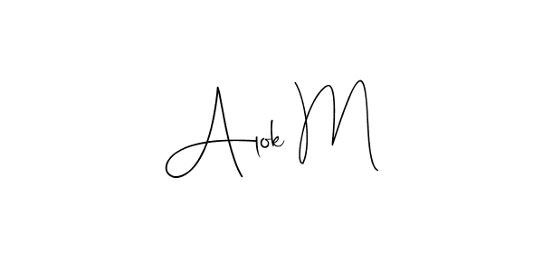 The best way (Andilay-7BmLP) to make a short signature is to pick only two or three words in your name. The name Alok M include a total of six letters. For converting this name. Alok M signature style 4 images and pictures png