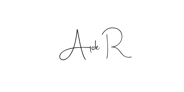 How to make Alok R signature? Andilay-7BmLP is a professional autograph style. Create handwritten signature for Alok R name. Alok R signature style 4 images and pictures png