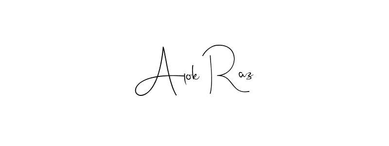 Design your own signature with our free online signature maker. With this signature software, you can create a handwritten (Andilay-7BmLP) signature for name Alok Raz. Alok Raz signature style 4 images and pictures png