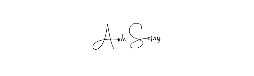 Create a beautiful signature design for name Alok Sethy. With this signature (Andilay-7BmLP) fonts, you can make a handwritten signature for free. Alok Sethy signature style 4 images and pictures png