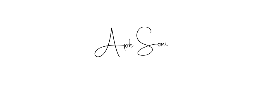 Also we have Alok Soni name is the best signature style. Create professional handwritten signature collection using Andilay-7BmLP autograph style. Alok Soni signature style 4 images and pictures png