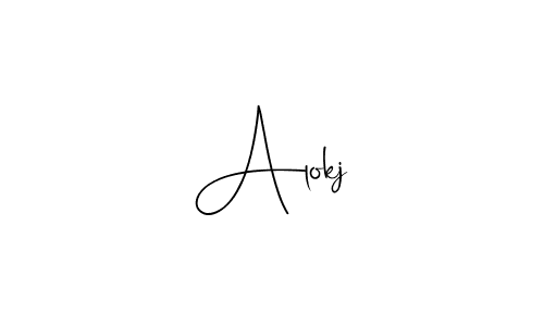 Design your own signature with our free online signature maker. With this signature software, you can create a handwritten (Andilay-7BmLP) signature for name Alokj. Alokj signature style 4 images and pictures png