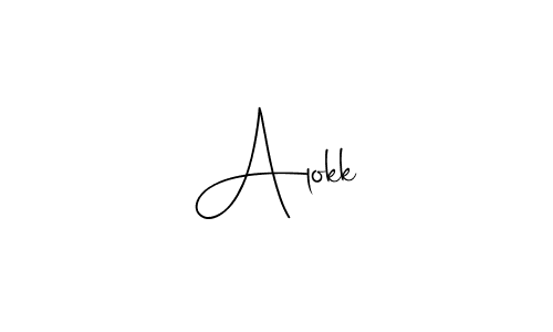 Use a signature maker to create a handwritten signature online. With this signature software, you can design (Andilay-7BmLP) your own signature for name Alokk. Alokk signature style 4 images and pictures png