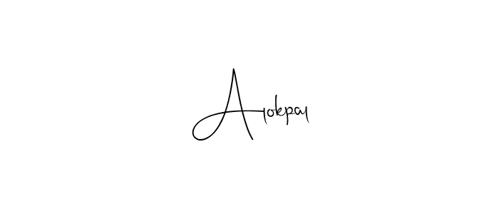 How to make Alokpal name signature. Use Andilay-7BmLP style for creating short signs online. This is the latest handwritten sign. Alokpal signature style 4 images and pictures png