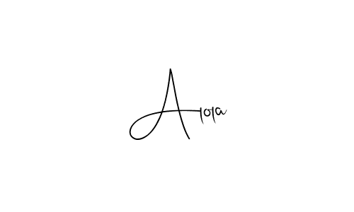 Use a signature maker to create a handwritten signature online. With this signature software, you can design (Andilay-7BmLP) your own signature for name Alola. Alola signature style 4 images and pictures png
