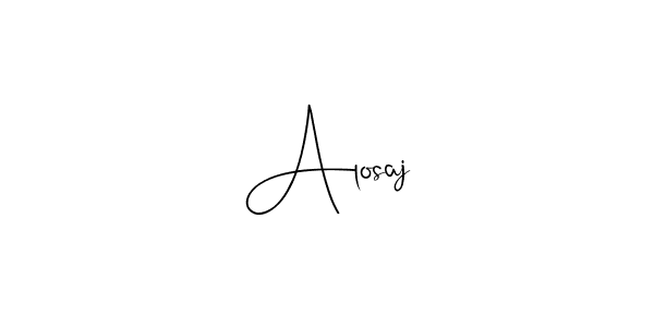 Make a beautiful signature design for name Alosaj. Use this online signature maker to create a handwritten signature for free. Alosaj signature style 4 images and pictures png