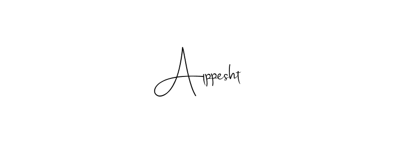 Create a beautiful signature design for name Alppesht. With this signature (Andilay-7BmLP) fonts, you can make a handwritten signature for free. Alppesht signature style 4 images and pictures png