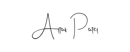 Try this chic Altaf Patel handwritten sign style. Using Andilay-7BmLP font elements, it gives your name a sleek, memorable identity. Altaf Patel signature style 4 images and pictures png