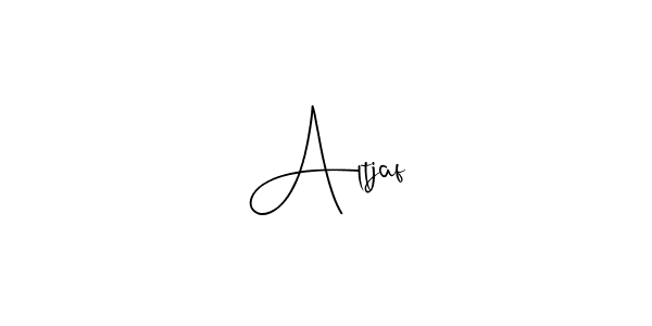 How to make Altjaf name signature. Use Andilay-7BmLP style for creating short signs online. This is the latest handwritten sign. Altjaf signature style 4 images and pictures png