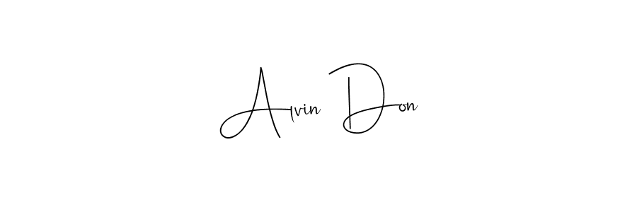 Use a signature maker to create a handwritten signature online. With this signature software, you can design (Andilay-7BmLP) your own signature for name Alvin Don. Alvin Don signature style 4 images and pictures png