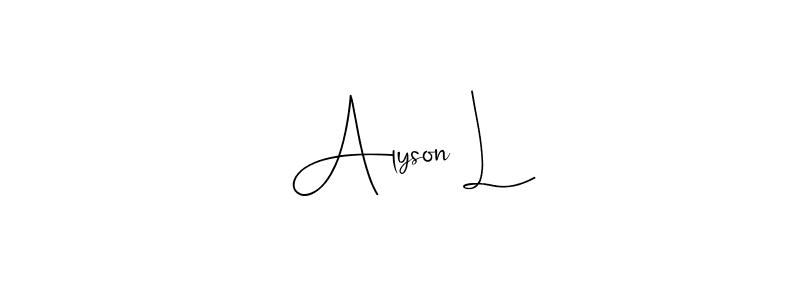 Similarly Andilay-7BmLP is the best handwritten signature design. Signature creator online .You can use it as an online autograph creator for name Alyson L. Alyson L signature style 4 images and pictures png