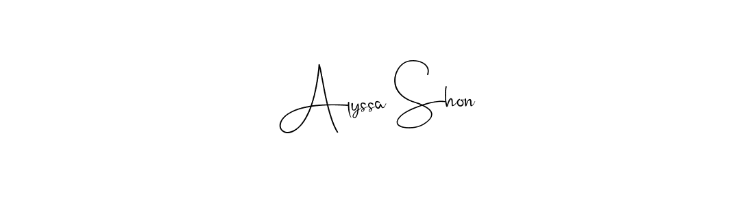 Once you've used our free online signature maker to create your best signature Andilay-7BmLP style, it's time to enjoy all of the benefits that Alyssa Shon name signing documents. Alyssa Shon signature style 4 images and pictures png