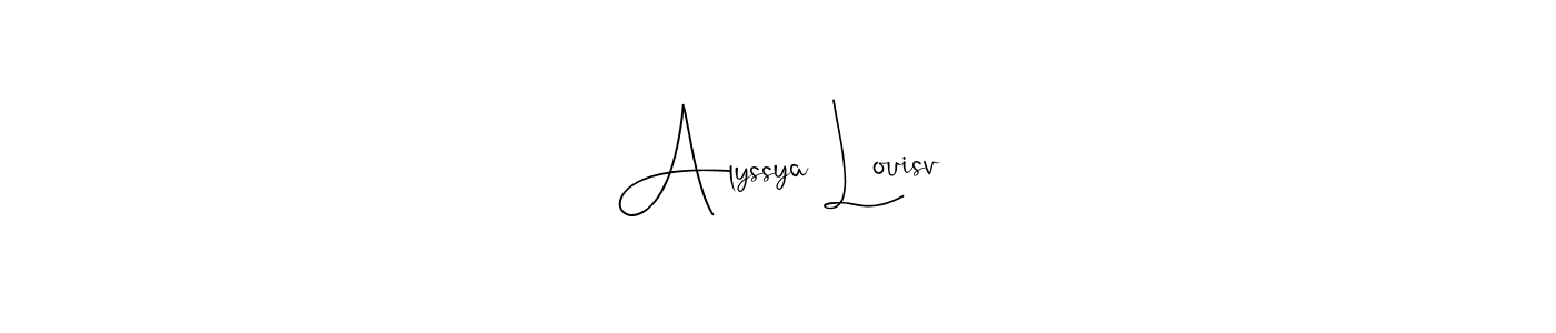 Once you've used our free online signature maker to create your best signature Andilay-7BmLP style, it's time to enjoy all of the benefits that Alyssya Louisv name signing documents. Alyssya Louisv signature style 4 images and pictures png