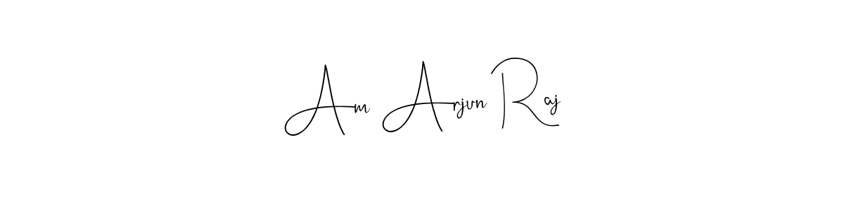 How to make Am Arjun Raj name signature. Use Andilay-7BmLP style for creating short signs online. This is the latest handwritten sign. Am Arjun Raj signature style 4 images and pictures png