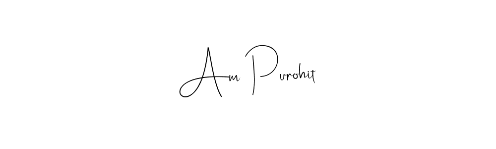 Use a signature maker to create a handwritten signature online. With this signature software, you can design (Andilay-7BmLP) your own signature for name Am Purohit. Am Purohit signature style 4 images and pictures png