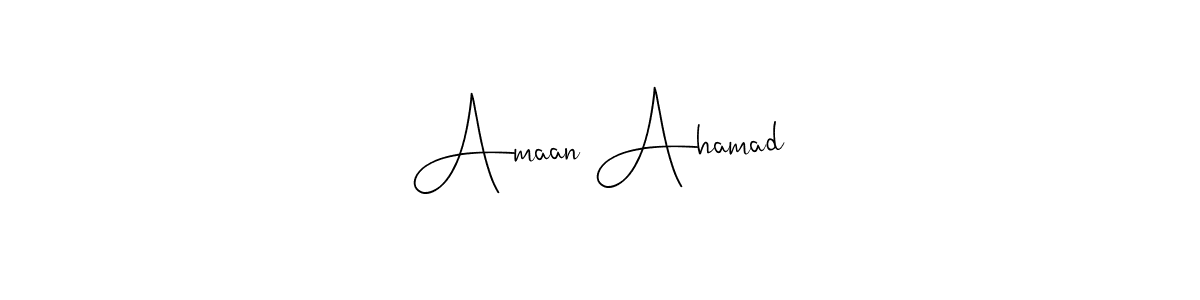 Also You can easily find your signature by using the search form. We will create Amaan Ahamad name handwritten signature images for you free of cost using Andilay-7BmLP sign style. Amaan Ahamad signature style 4 images and pictures png