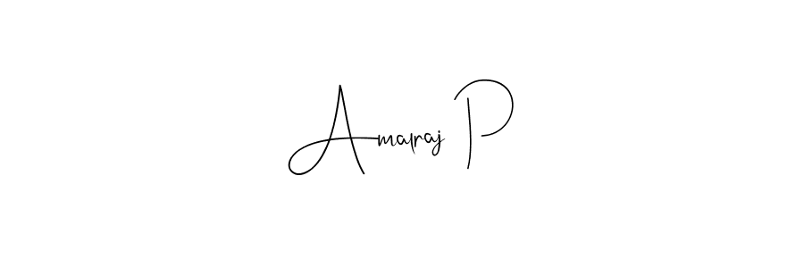 Design your own signature with our free online signature maker. With this signature software, you can create a handwritten (Andilay-7BmLP) signature for name Amalraj P. Amalraj P signature style 4 images and pictures png