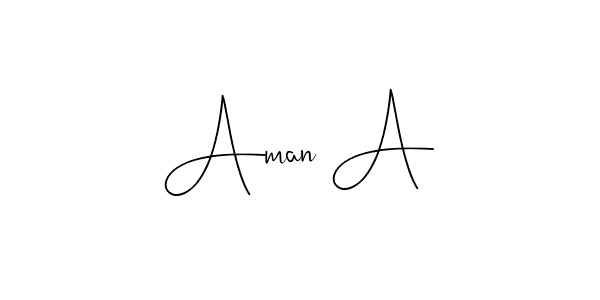 Make a beautiful signature design for name Aman A. With this signature (Andilay-7BmLP) style, you can create a handwritten signature for free. Aman A signature style 4 images and pictures png