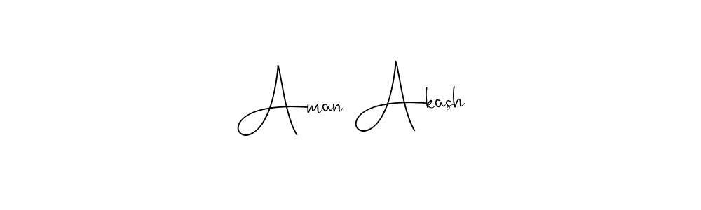 How to make Aman Akash name signature. Use Andilay-7BmLP style for creating short signs online. This is the latest handwritten sign. Aman Akash signature style 4 images and pictures png