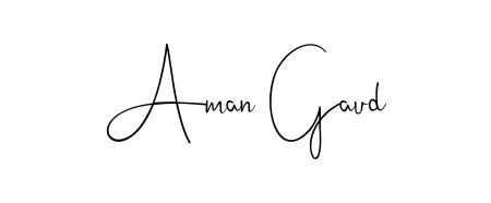 Designed for modern professionals: Aman Gaud name signature crafted with Andilay-7BmLP script. Ready for digital PDF workflows. Aman Gaud signature style 4 images and pictures png