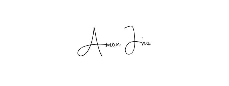 Also You can easily find your signature by using the search form. We will create Aman Jha name handwritten signature images for you free of cost using Andilay-7BmLP sign style. Aman Jha signature style 4 images and pictures png